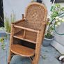 Childs high chair antique rattan Image 9