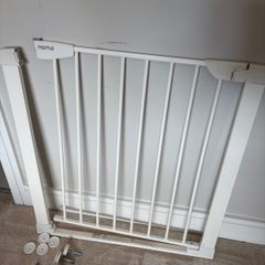 White Noma Pressure Fit Stair Gate