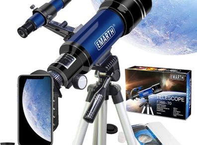 Telescope for Kids Beginners Adult, 70mm Astronomical Refractor Telescope with Adjustable Tripod & & Finder Scope- Portable Travel Telescope Perfect for Kids Children Teens (FREE POSTAGE)