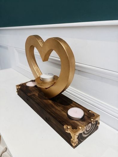 Love Heart Tea Light Table Centre Piece