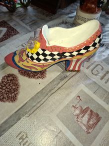 Very Heavy Whimsical Victorian Shoe Sculpture style of Milson & Louis Postage Available Collection