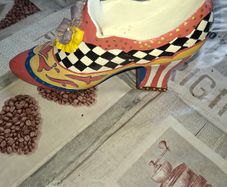 Very Heavy Whimsical Victorian Shoe Sculpture style of Milson & Louis Postage Available Collection