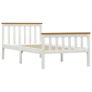 Bed Frame with 2 Drawers White Solid Pine Wood 100x200 cm Image 3