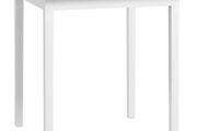 Kitchen dining table square table, modern design, 75 cm x 75 cm x 76 cm, White
