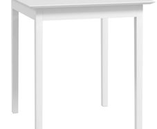 Kitchen dining table square table, modern design, 75 cm x 75 cm x 76 cm, White