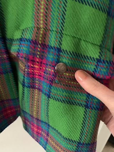 vintage check blazer