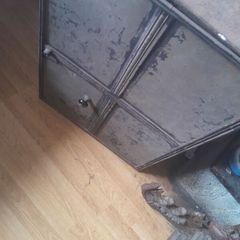 vintage industrial metal pigeonhole cabnit