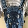 2 piece top & denim dungaree set Image 2