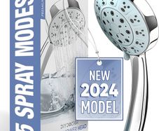 NEW SALE | Water Saving Shower Head - 5 Adjustable Spray Modes - Stunning Chrome Finish