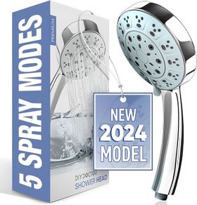NEW SALE | Water Saving Shower Head - 5 Adjustable Spray Modes - Stunning Chrome Finish