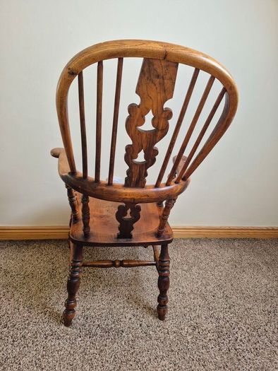Authentic 19th-Century English High-Back Windsor Armchair