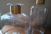 Set of two decorative glass ornaments