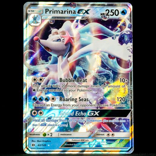 Primarina GX 42/149 Ultra Holo Rare Trainer Sun and Moon Base Set Pokemon Card