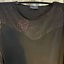 Saloos Collection black elastic party top with mesh sleeves size L/XL UK16 EU44 Postage included Image 3