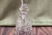 Vintage Irish Lead Crystal Hand Bell, Boyne Valley Pinwheel Pattern w/ Label