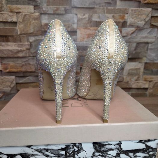 Crystal glam heels, size 6