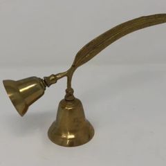 Vintage Brass Double Bell Feather Handle