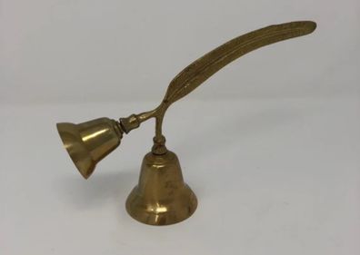 Vintage Brass Double Bell Feather Handle