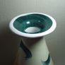 AVOCA BLUE vase (Made in Ireland) - Golden Dahlias hand painted design (7.5" height) Image 6