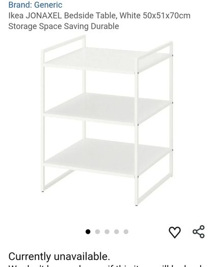 Metal Side table/shelves Ikea