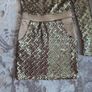 Zhivago One Shoulder Sequin Mini Dress AU 8 UK 8 In Champagne Gold Zig Zag Party Dress. Image 6