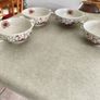 SET OF 4 SOUP BOWLS  the Staffordshire Potteries in Stoke-on-Trent, England. The text "Flowers Made by Royal Tudor Stoke-on-Trent England Image 6