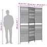 Room Divider 3 Panels Black Poly Rattan Image 7