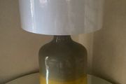 Mustard &amp; Grey Large Table Lamp