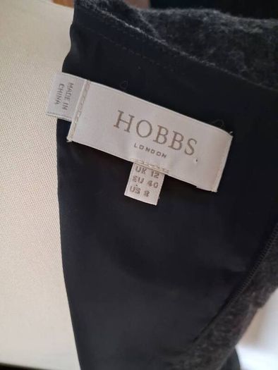 Hobbs Quality Wool Mix Grey Pinafore Dress Size 12