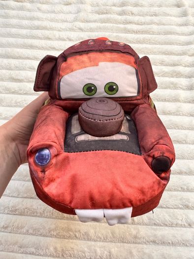 Disney Pixar Cars Mater Soft Plush Tow Truck 2011 NOT Working Nothing Inside approx. 28 cm. long Used Please see photos