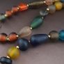 Vintage African Style MultiColor Mix Glass Beads Necklace Image 4