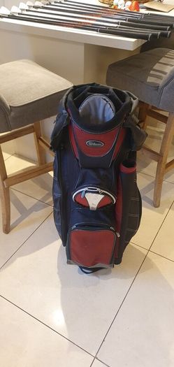 golf clubs bag & 2 wheel trolley