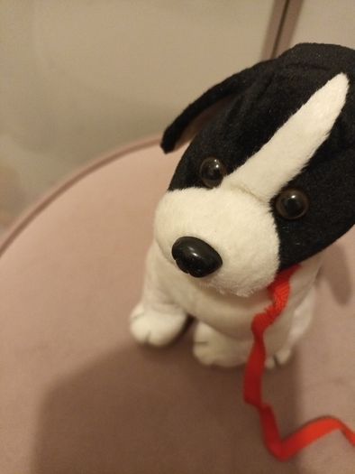 soft toy doggy on lead