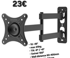 TV Monitor Wall Mount Bracket Tilt Swivel 10-49"