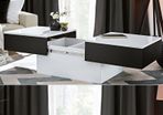 Extendable Slide Coffee Table Extendable Slide table Black Matte White Gloss Coffee Table Extendable Top