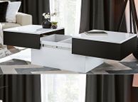 main image for ad Extendable Slide Coffee Table Extendable Slide table Black Matte White Gloss Coffee Table Extendable Top