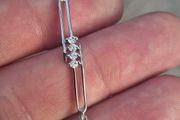 Ladies stamped 925 Sterling Silver Bracelet