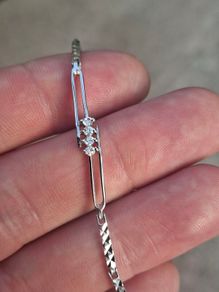 Ladies stamped 925 Sterling Silver Bracelet