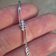 Ladies stamped 925 Sterling Silver Bracelet