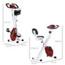 Foldable Exercise Bike, Indoor Fitness Bicycle Trainer with 8-level Magnetic Resistance and LCD Monitor, Red Image 4