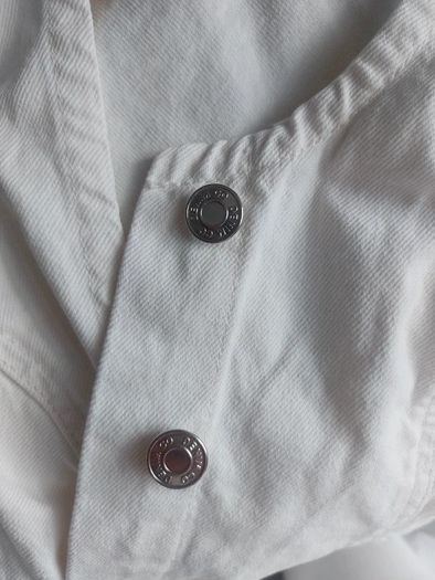 Unworn White Denim Waistcoat / Button-Up Sleeveless Vest