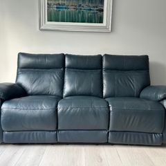 Positano leather 3 seater electric recliner sofa