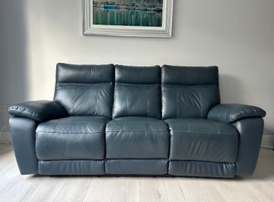 Positano leather 3 seater electric recliner sofa