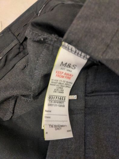 M&S grey school trousers - 2 pairs