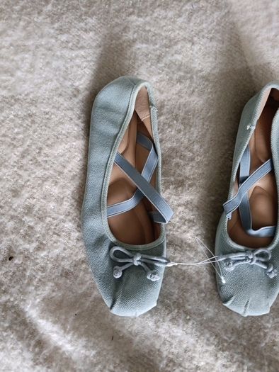 Denim flat shoes