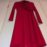 gorgeous long sleeve wrap effect red midi dress from DKNY Image 2