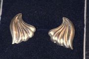 Vintage 925 Sterling Silver Shell Earrings