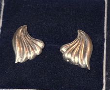 Vintage 925 Sterling Silver Shell Earrings