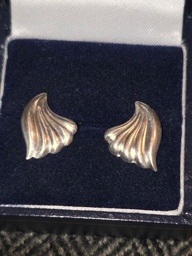 Vintage 925 Sterling Silver Shell Earrings