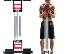 Tummy Trimmer Hand Gripper Chest Expander COVVY 3 in 1 Pull-up Bars Spring Exerciser Elastic Sit Up Pull Rope Home Fitness Equipment